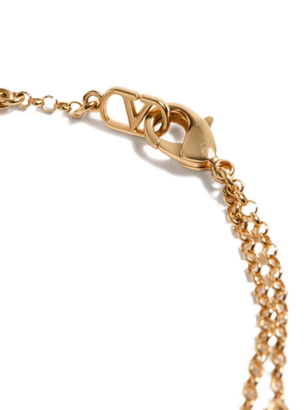 gold-tone logo bracelet - 2