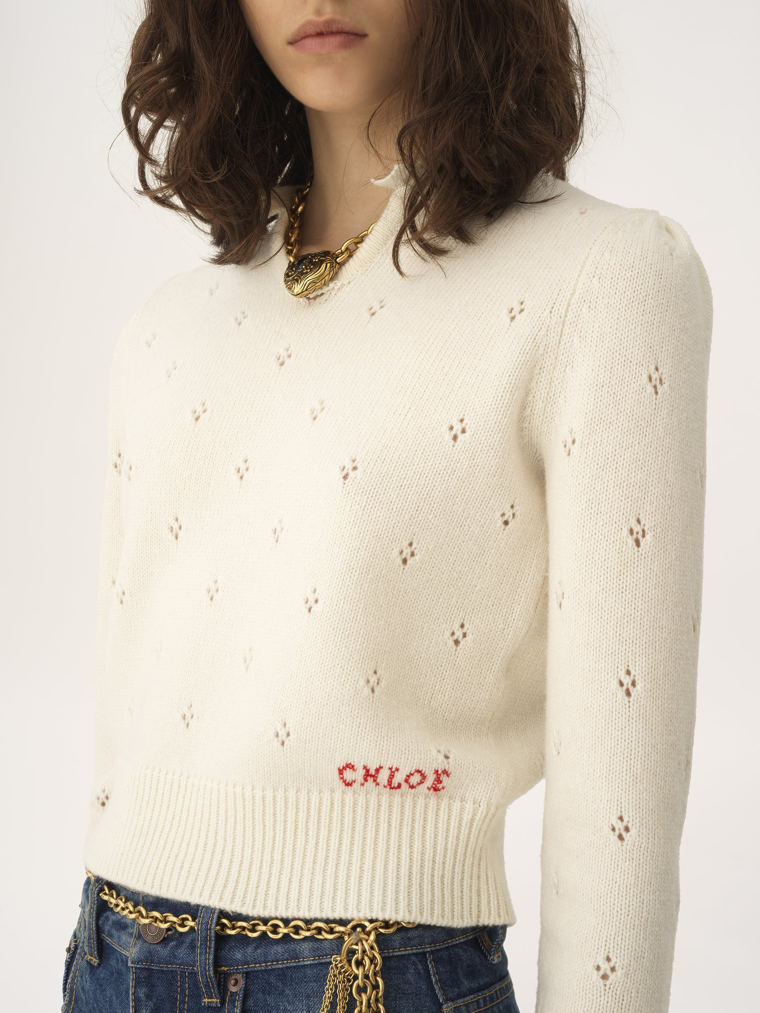 FITTED SWEATER IN A WOOL & CASHMERE KNIT - 6