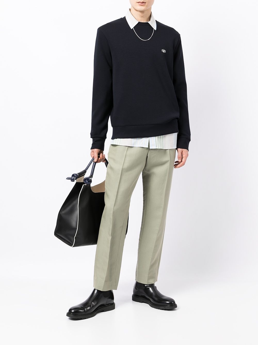 logo-patch sweatshirt - 2