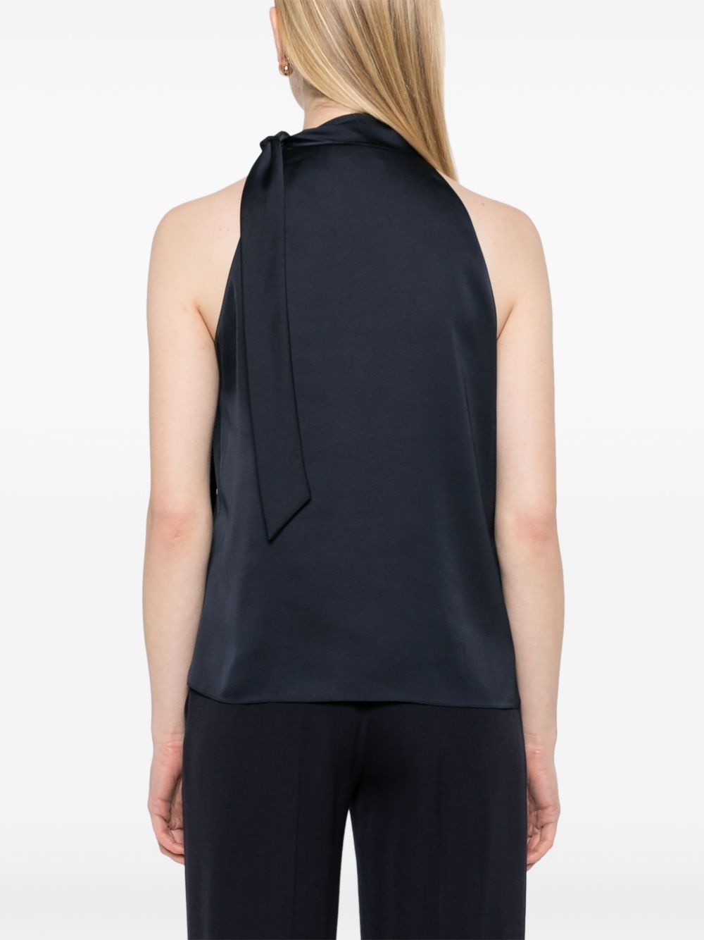 textured-satin halter top - 4