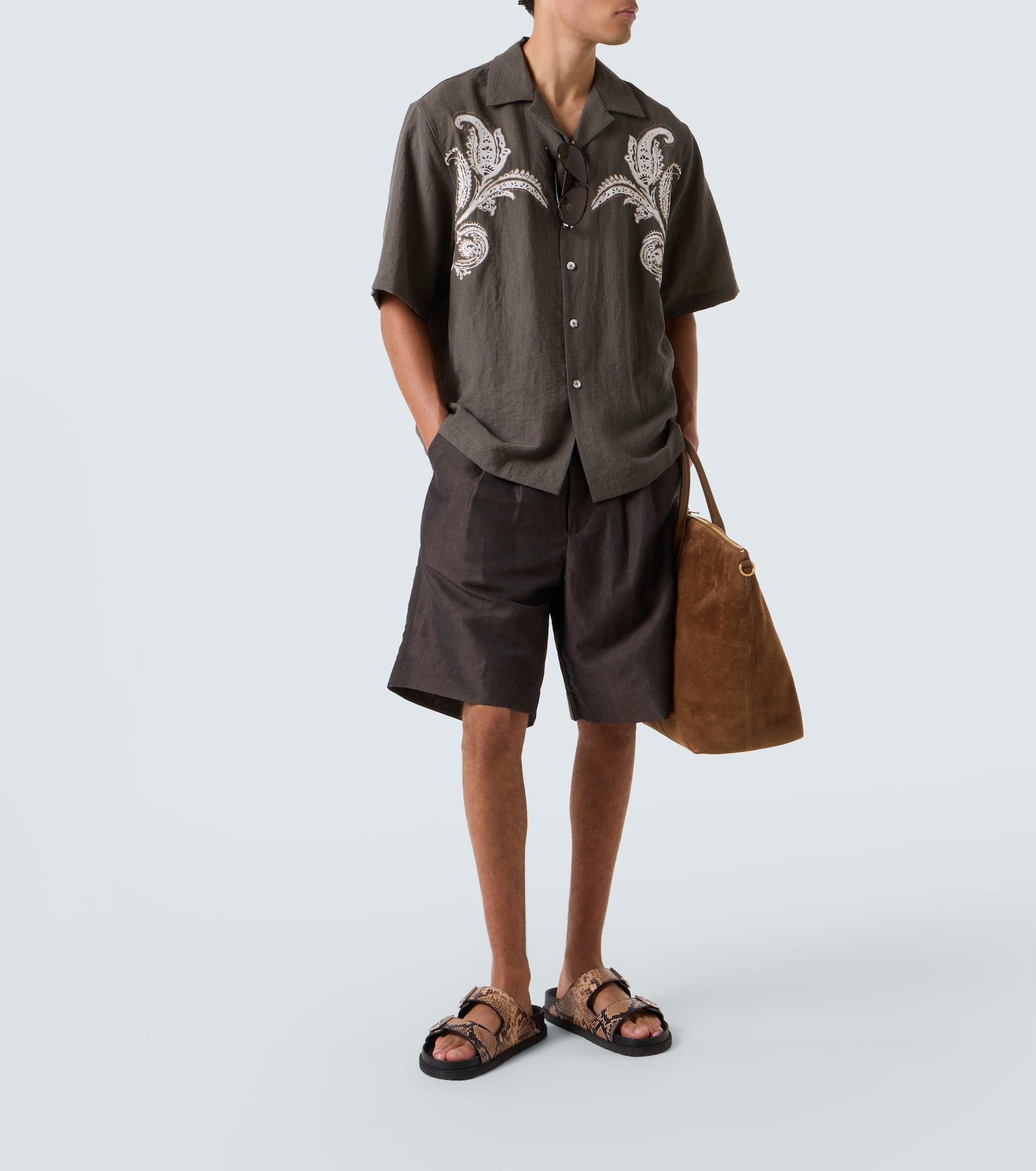 Linen and wool shorts - 2