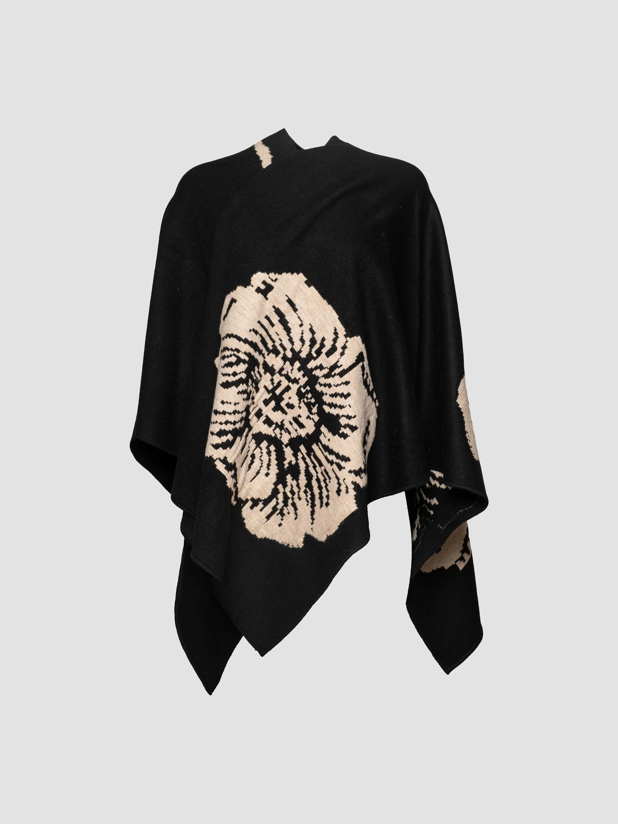 Women's Ginny Floral Print Wrap - Black Camel - 1