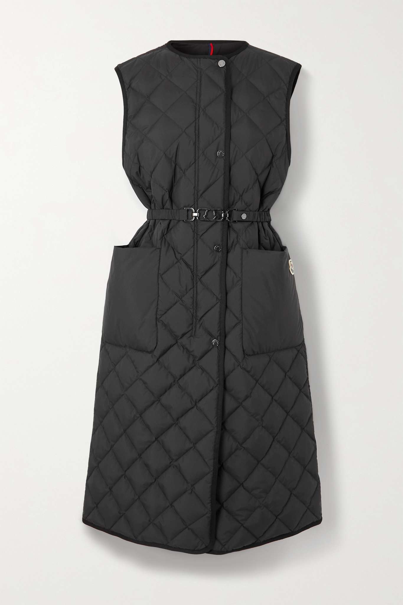 Butor appliquéd belted quilted shell down gilet - 1