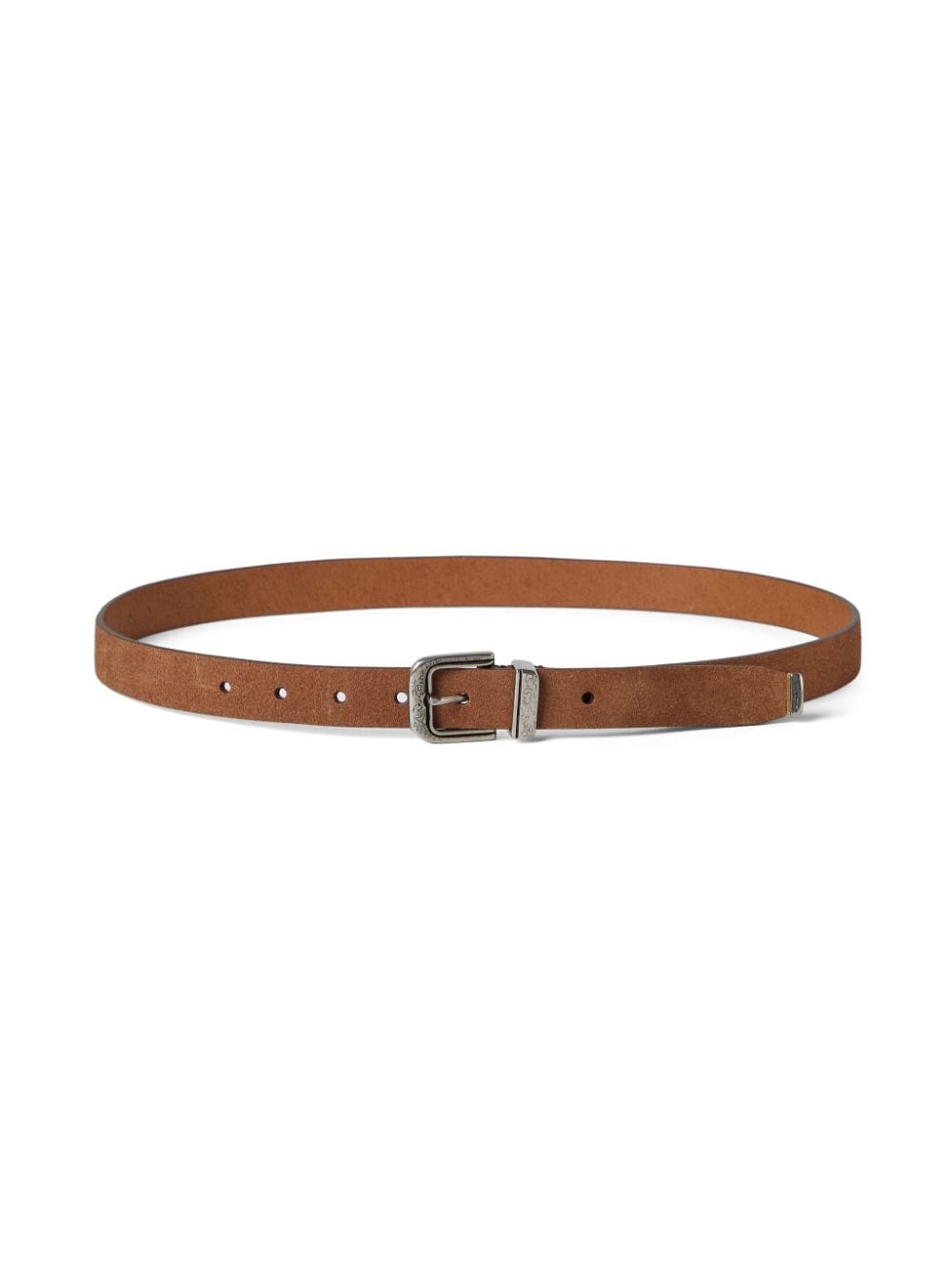 buckle-fastening leather belt - 3
