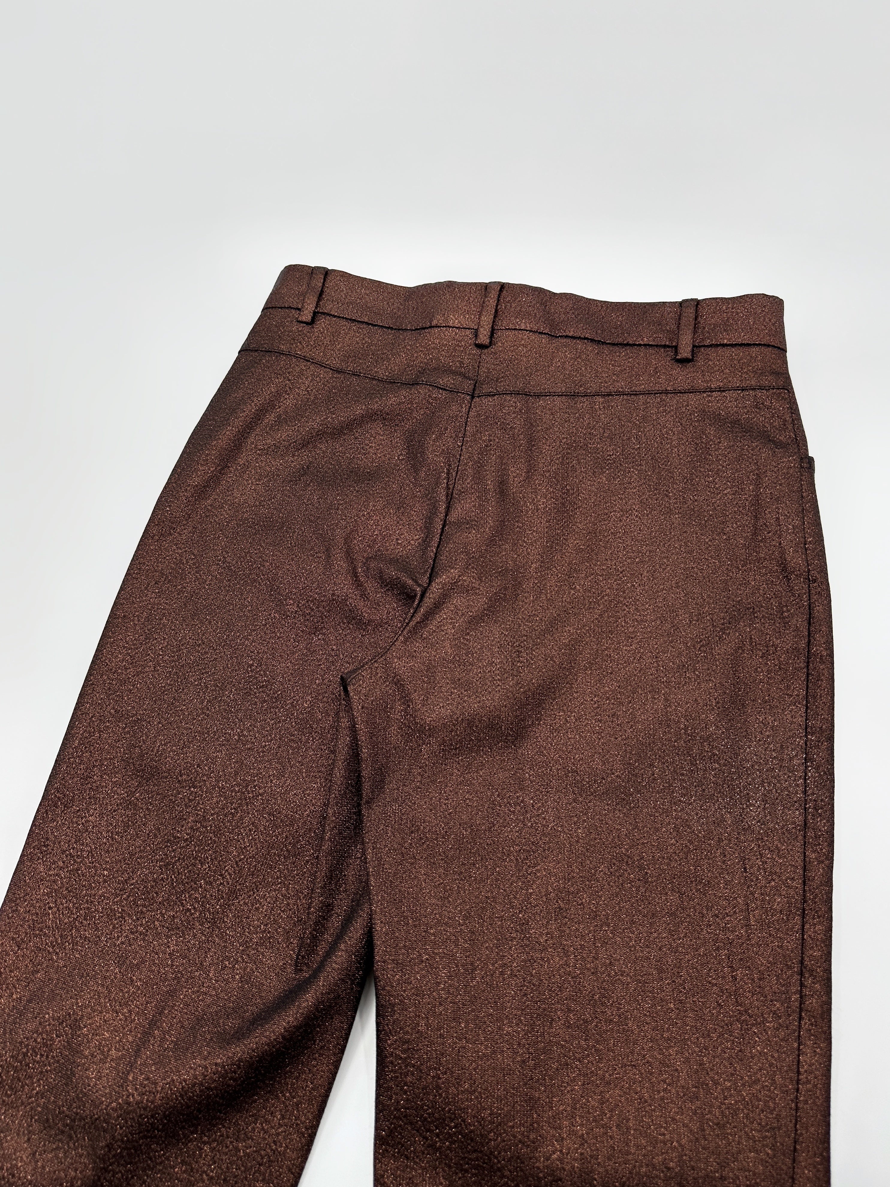 Gucci Spring 1997 Tom Ford Metallic Brown Glitter Lurex Pants 40 - 14