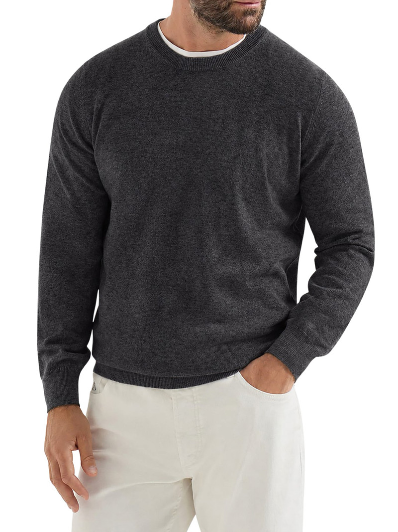 ESSENTIAL CREW NECK CASHMERE SWEATER 1
