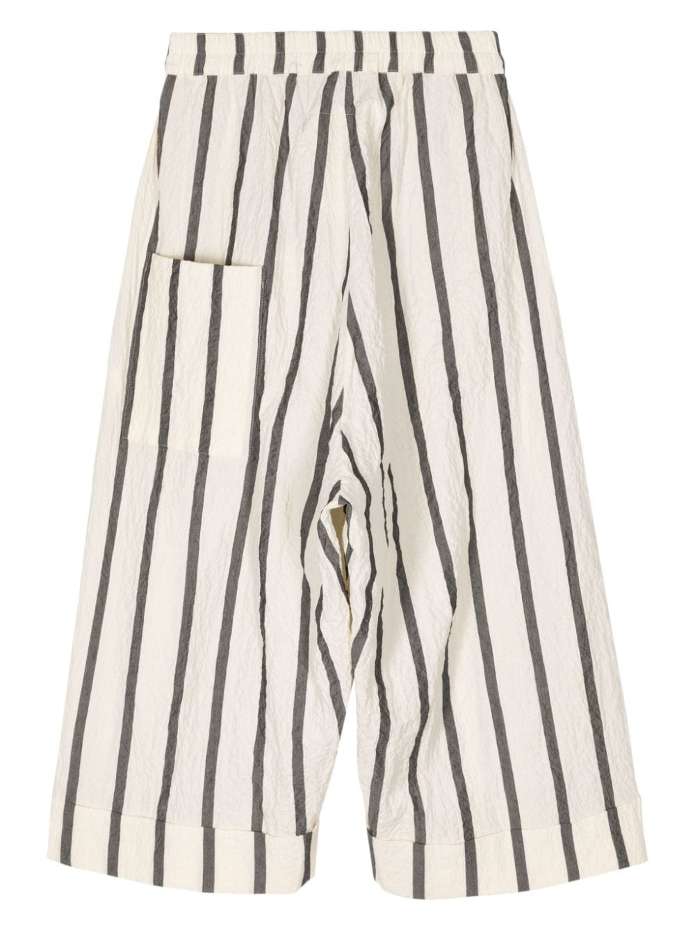 striped cropped cotton trousers - 2