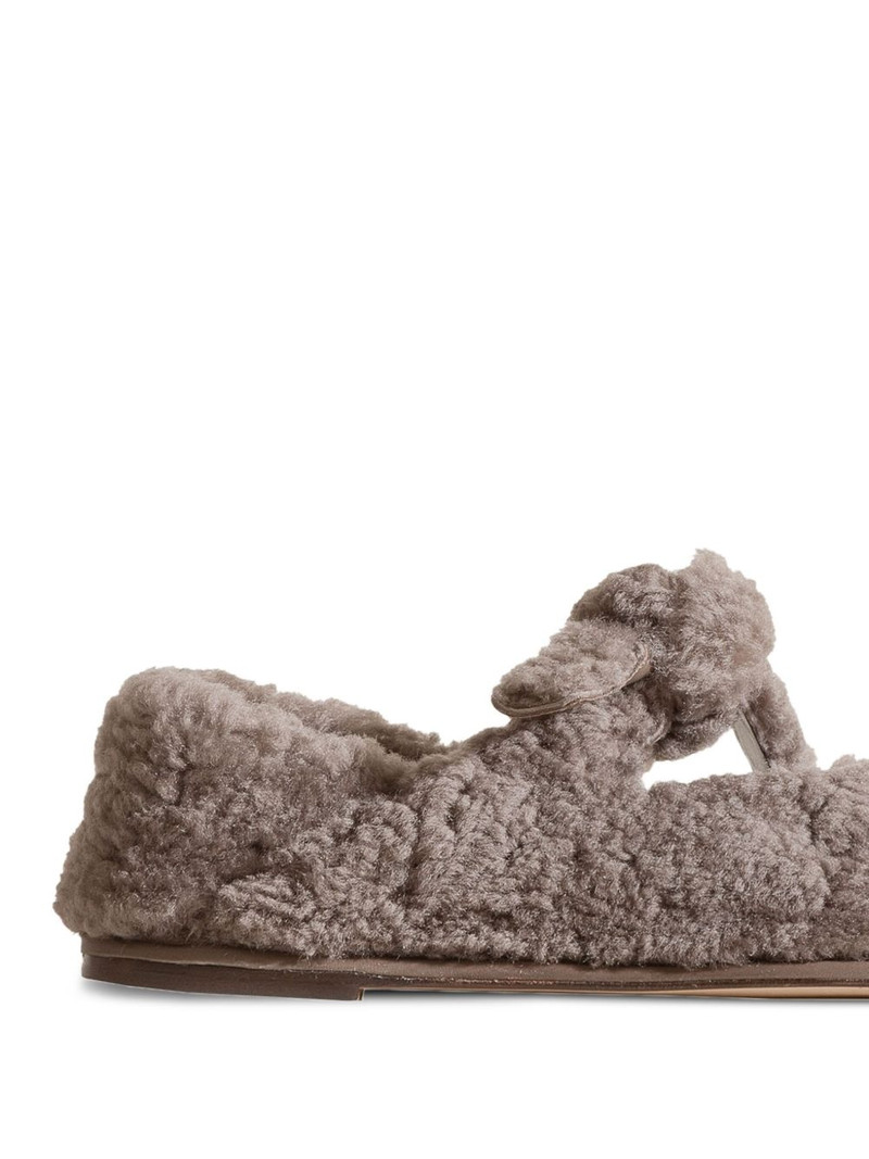 HEREU shearling ballet flats outlook