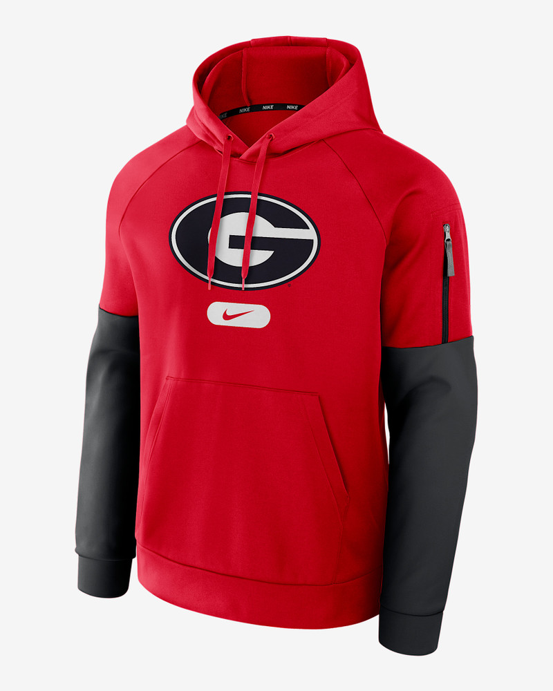 Georgia Bulldogs Fitness Men’s Nike Therma College Pullover Hoodie 1