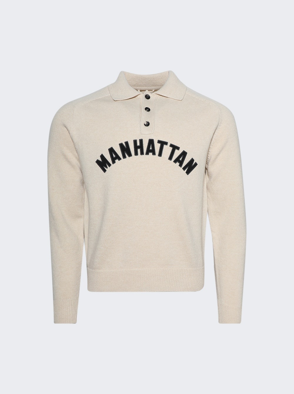 Manhattan Polo Sweater Cream - 1