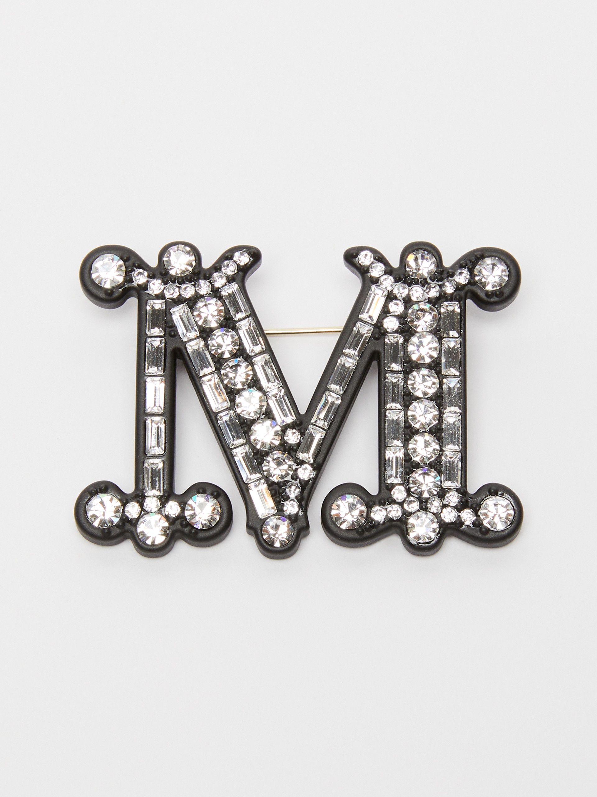 MBROOCH Monogram brooch with crystals 1