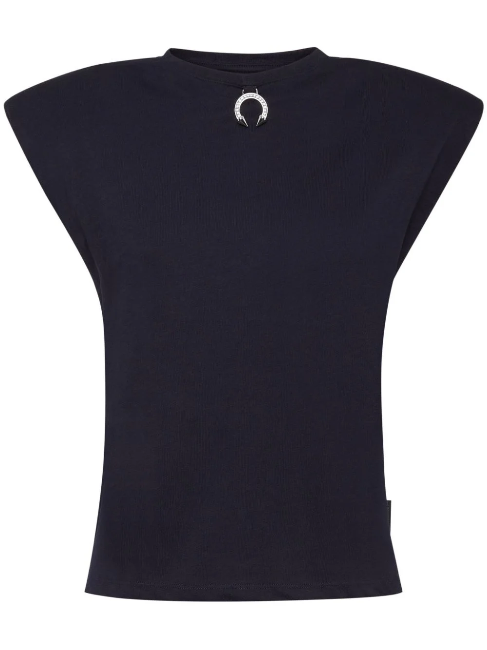 charm-detail cotton tank top - 1