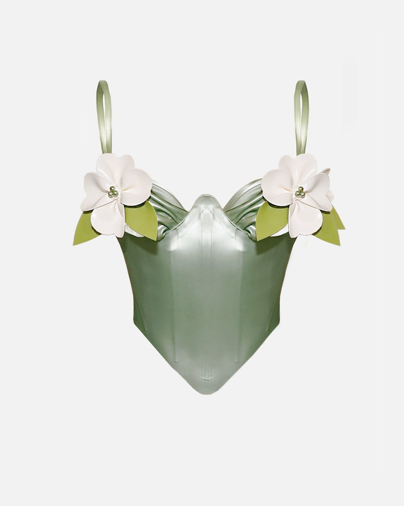 MIAMI LATEX CORSET DOLLAR BILL GREEN 1