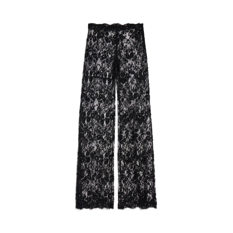 Women's Embroidered Lace Pants in Black 1