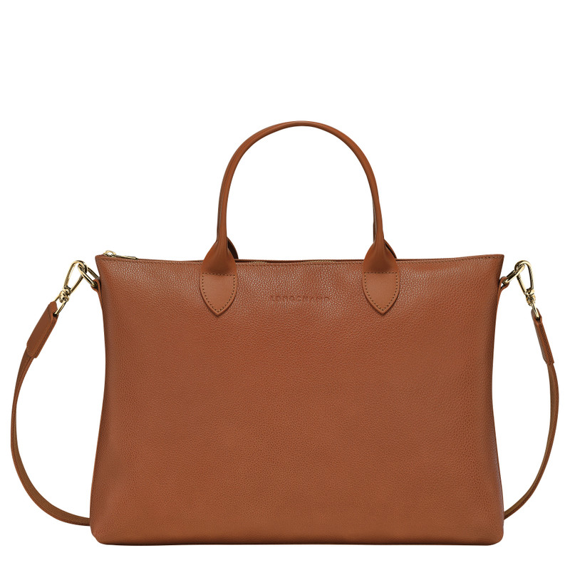 Le Foulonné S Briefcase Caramel - Leather 1