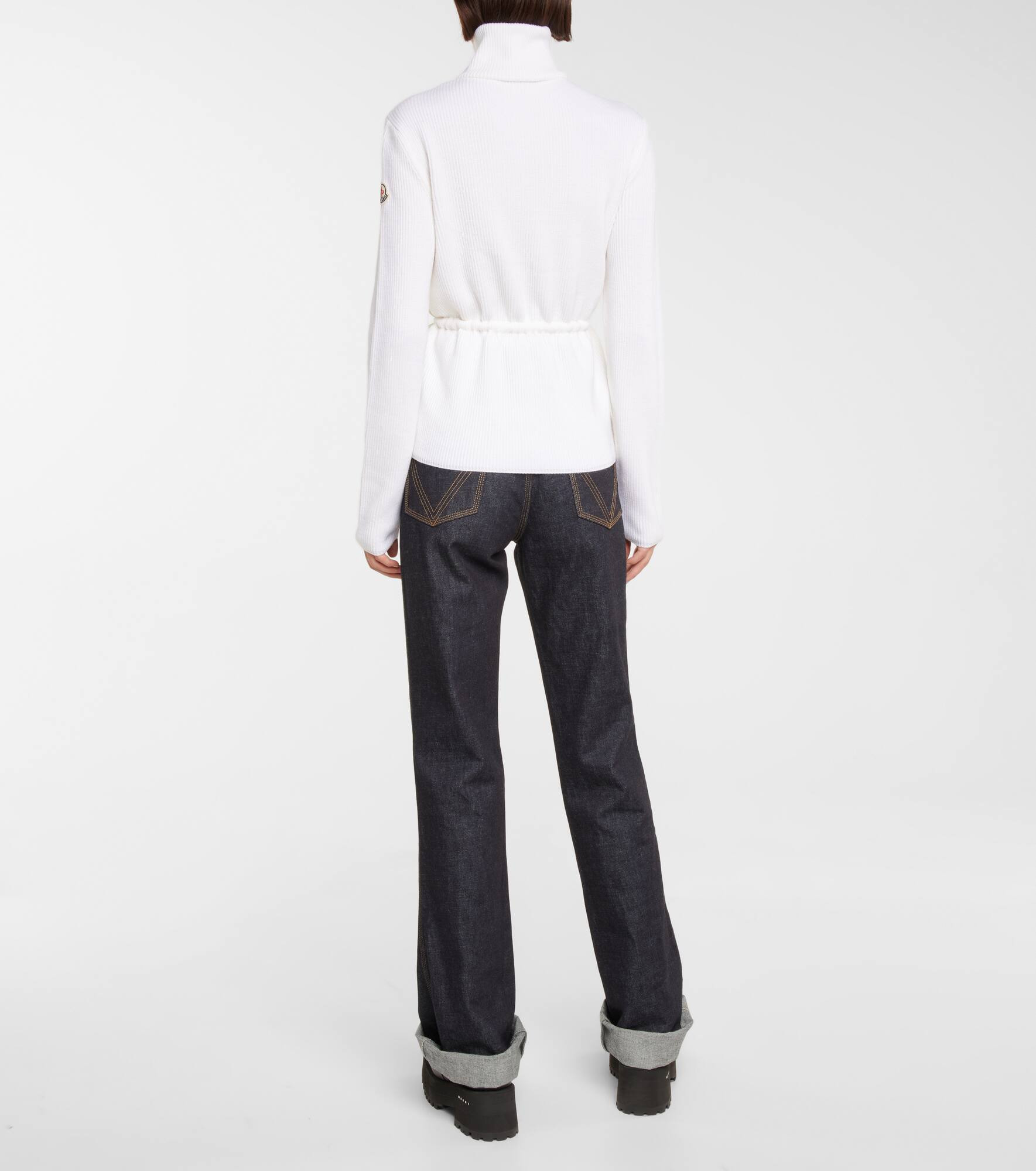 Wool and quilted down cardigan - 3
