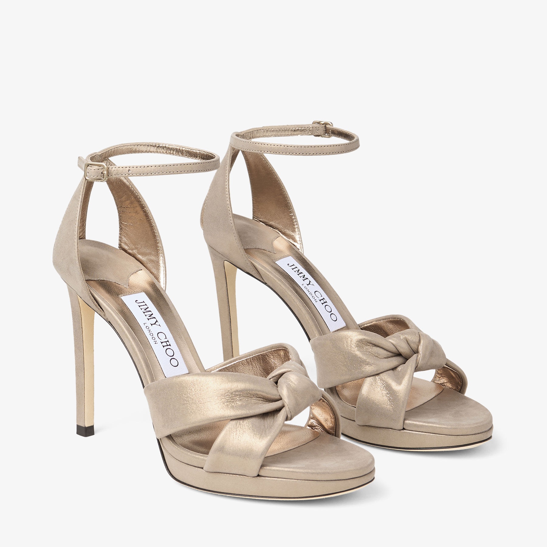 Rosie 100
Gold Shimmer Suede Platform Sandals - 2