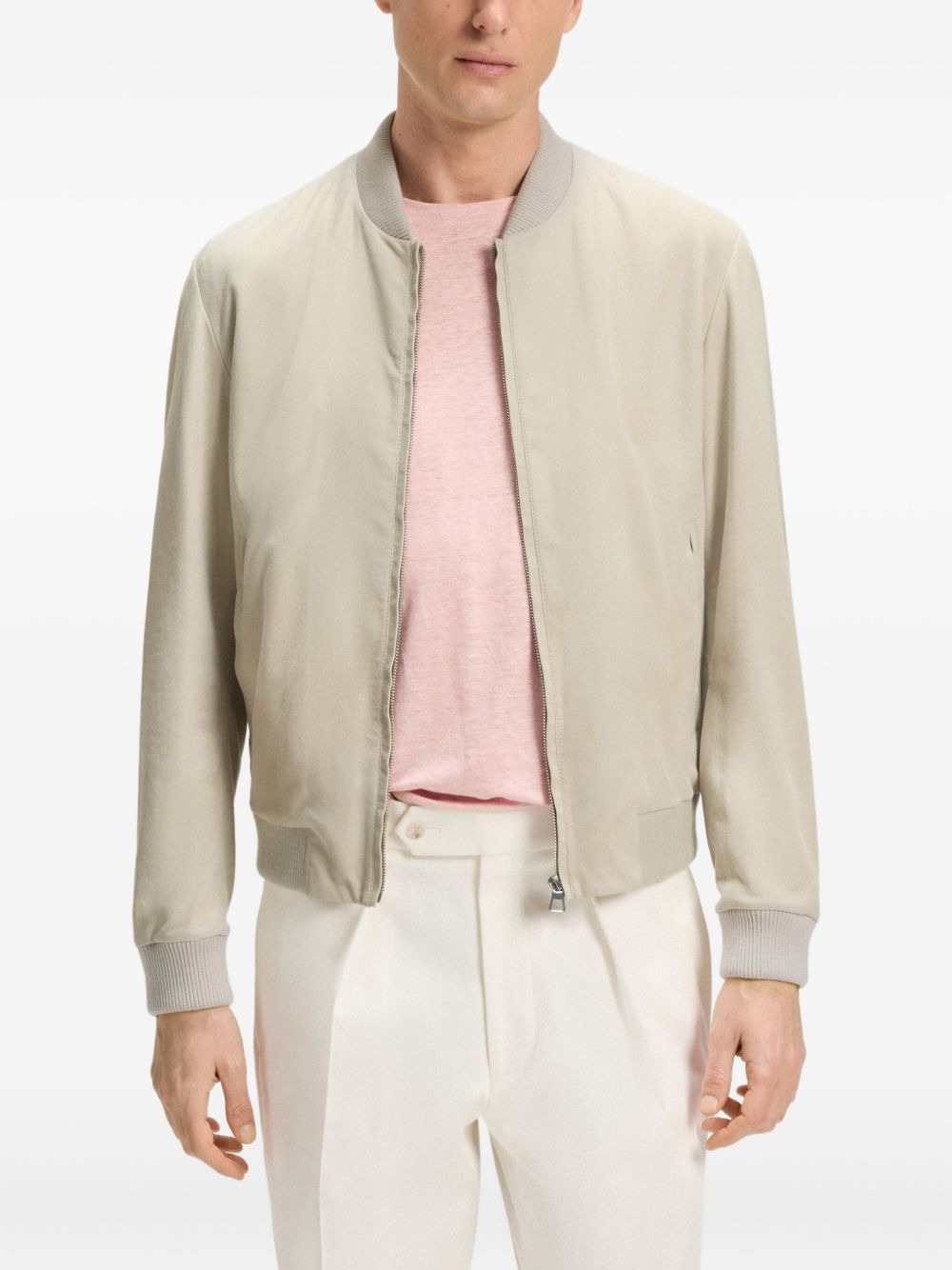 x David Beckham leather bomber jacket - 3