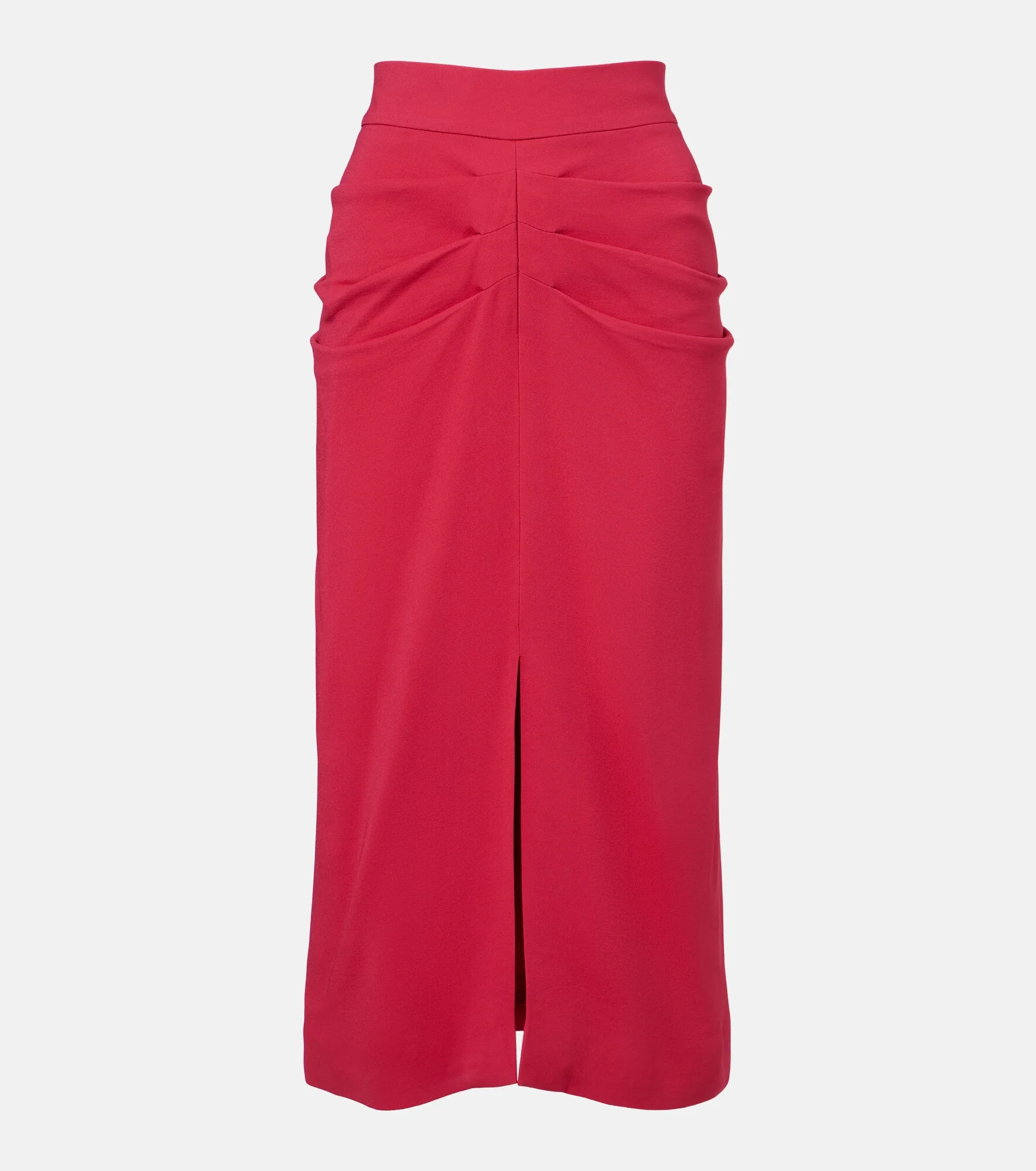 Gathered crêpe pencil skirt - 1