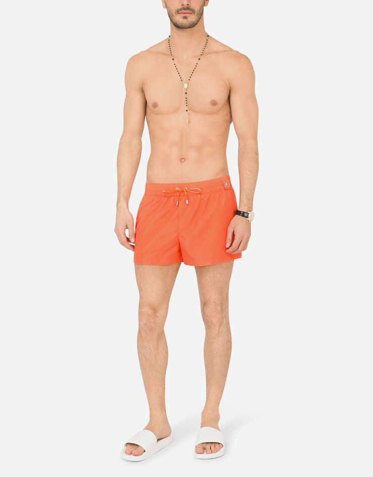 Short swim trunks with metal DG logo - 2