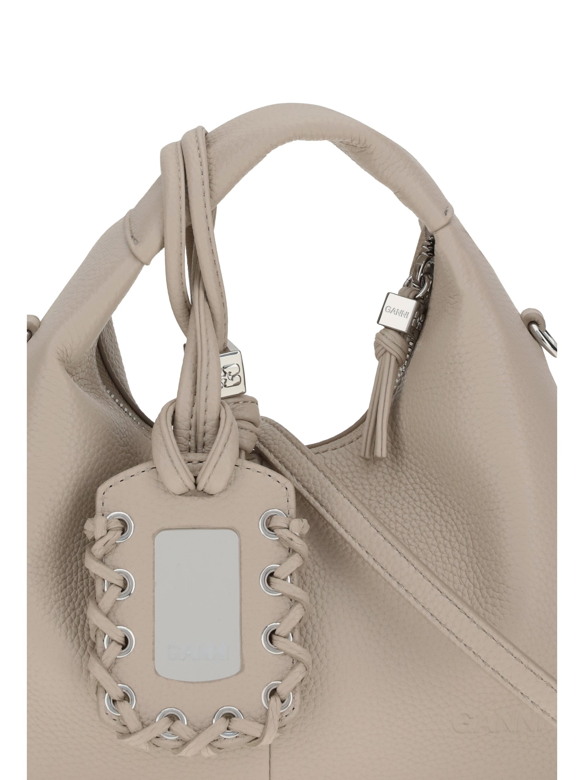 Ganni Women Hobo Mini Grained - 4