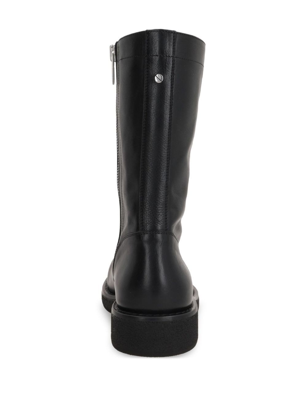 side-zip round-toe boots - 3
