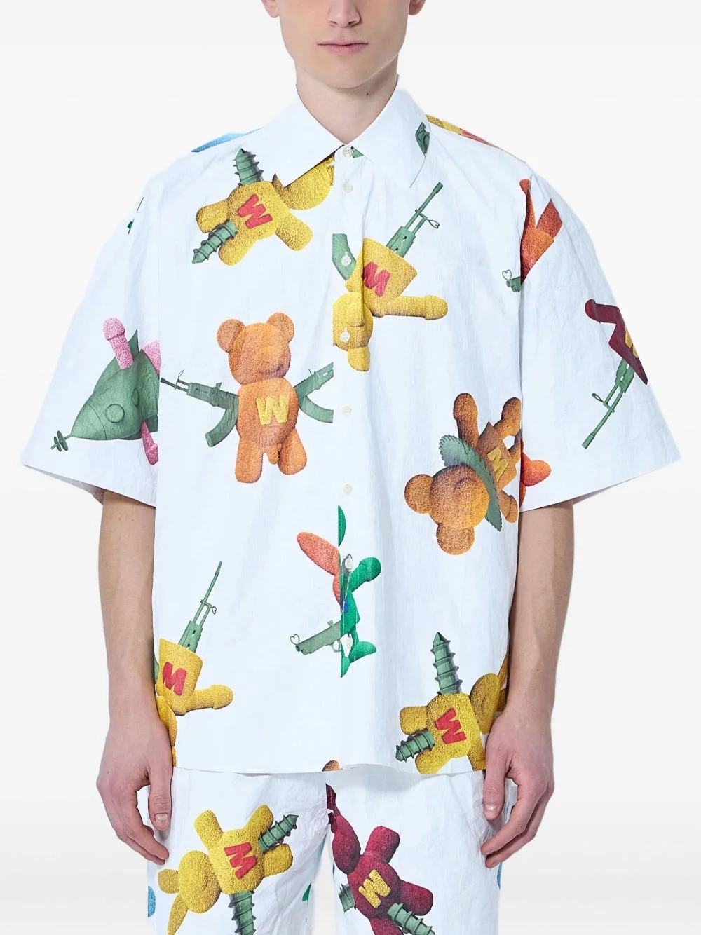 graphic-print shirt - 1