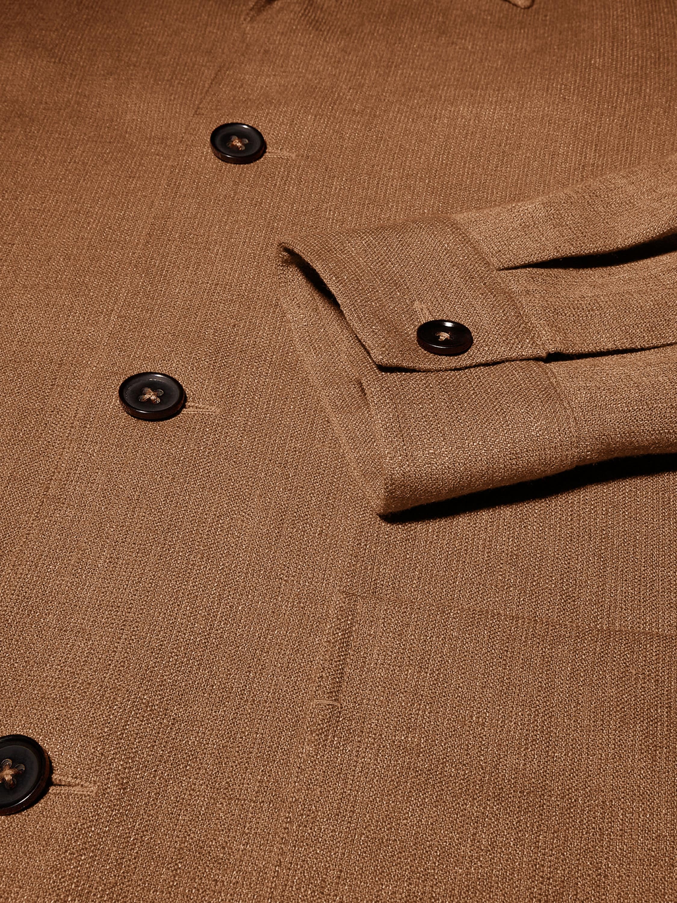 LINEN AND SILK BLEND CHORE JACKET - 3