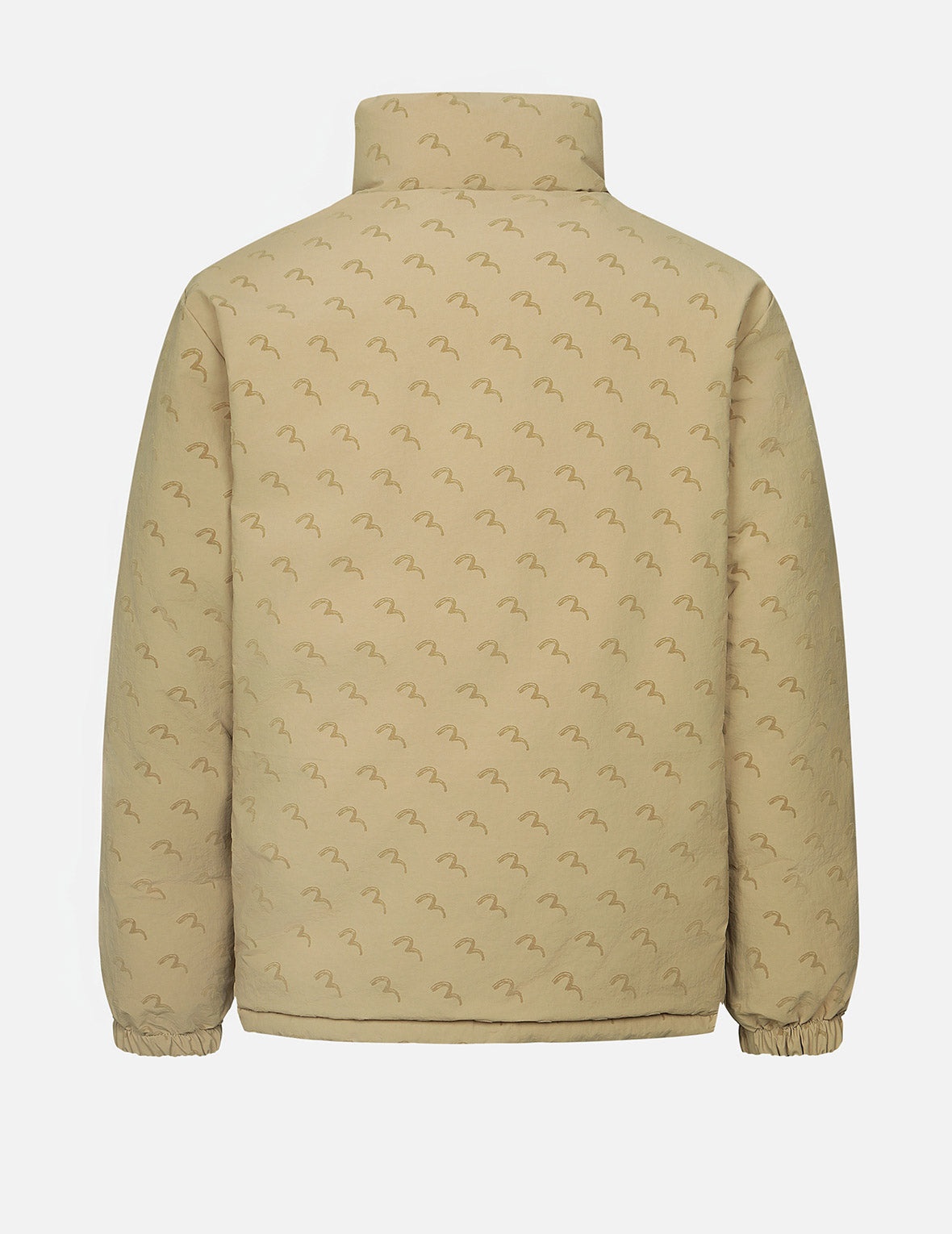 Seagull Print Loose Fit Reversible Down Jacket - 8
