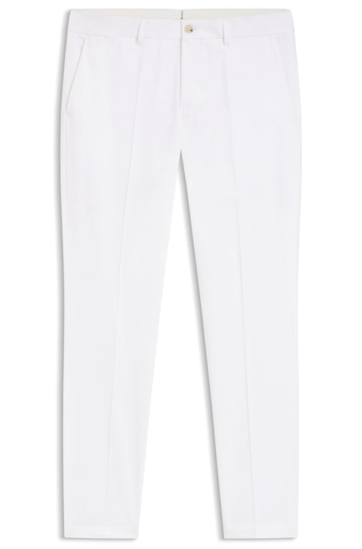 SLIM-FIT TROUSERS IN COTTON, SILK AND STRETCH - 1