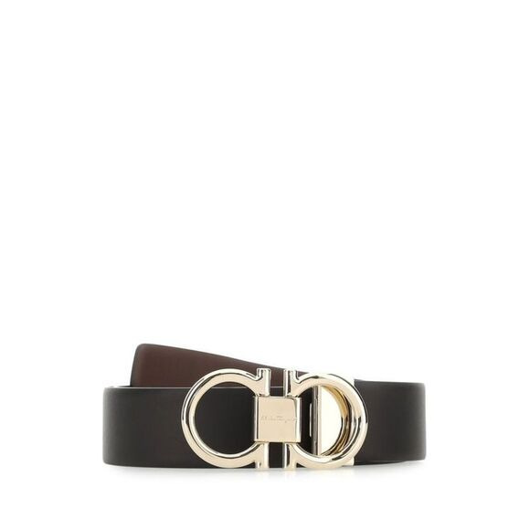 Salvatore Ferragamo Men Black Leather Belt - 5