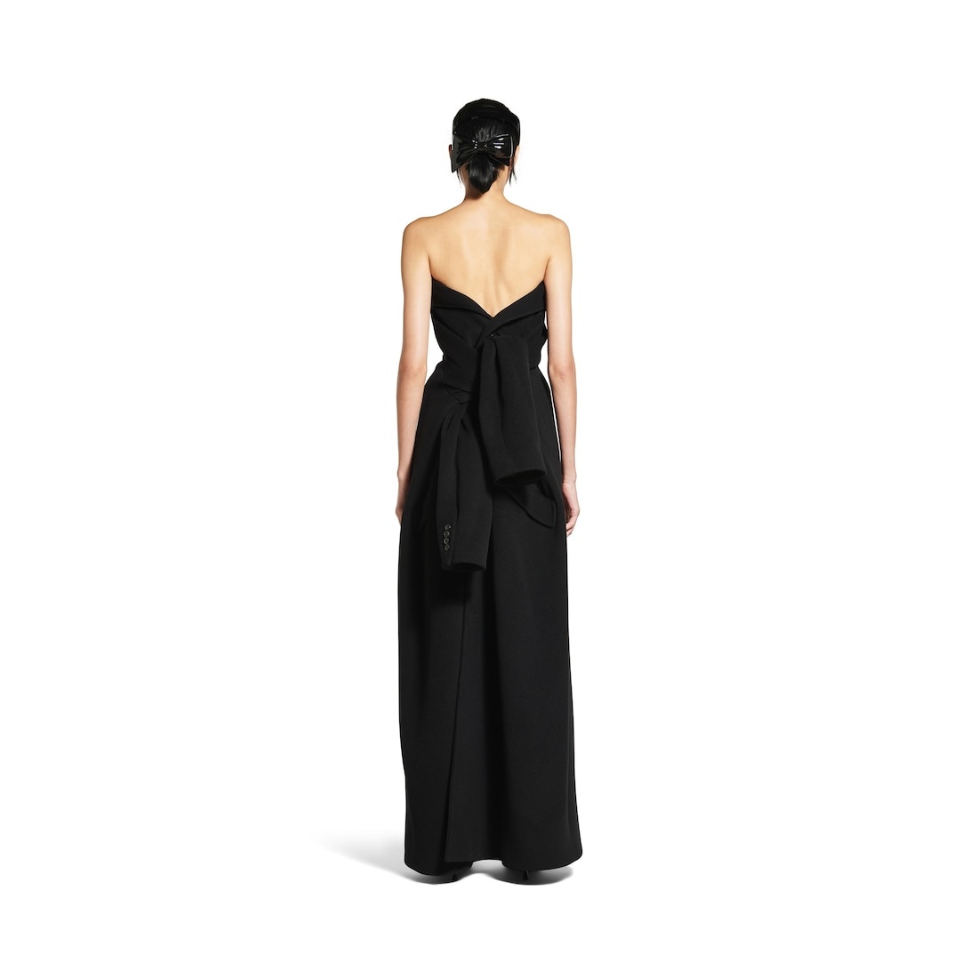 Women's Coat Bustier Dress in Black - 4