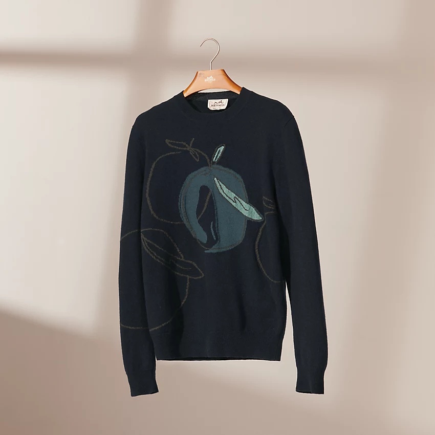 "Orange Hermes" crewneck sweater - 1