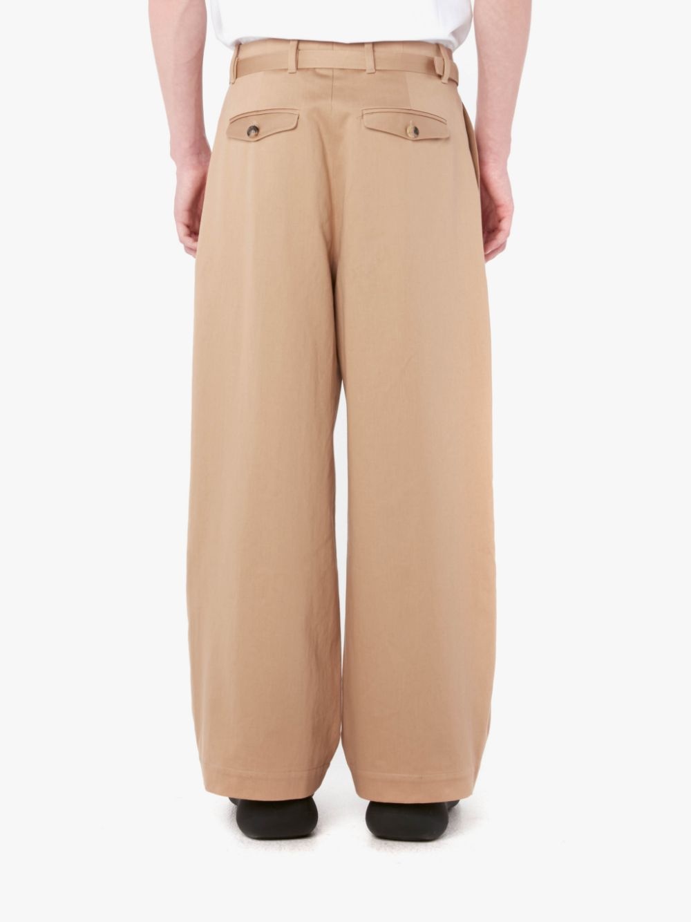 WIDE LEG PLEAT FRONT TROUSERS - 3