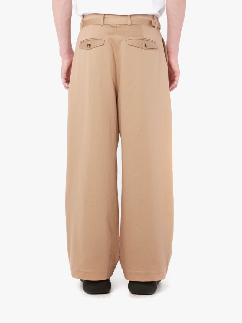 WIDE LEG PLEAT FRONT TROUSERS 3