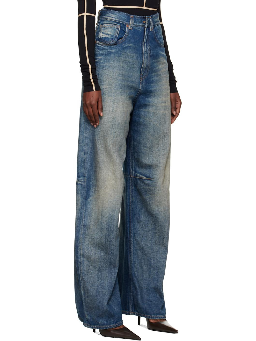 Blue Wide-Leg Jeans - 2