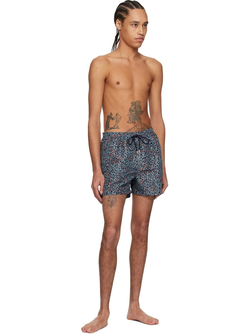 Paul Smith Blue Leopard Print Swim Shorts outlook