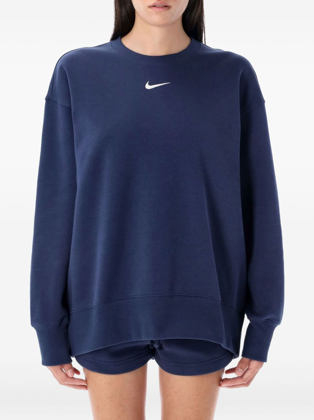 logo-embroidered crew-neck sweatshirt - 1