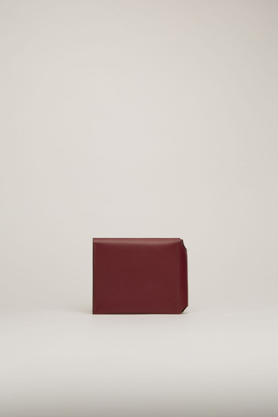 Acne Studios Trifold card wallet burgundy outlook