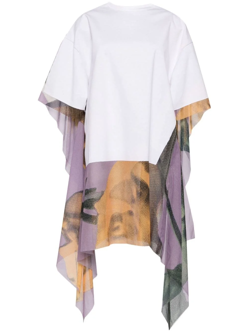 panelled T-shirt dress - 1