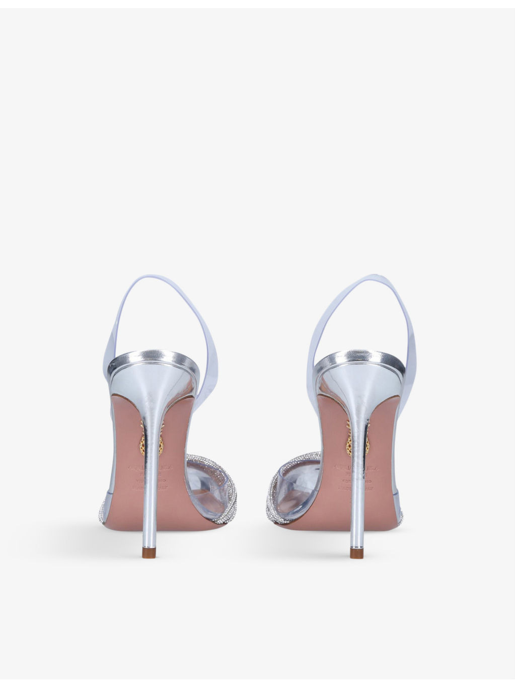 Gatsby crystal-embellished leather and PVC slingback courts - 4