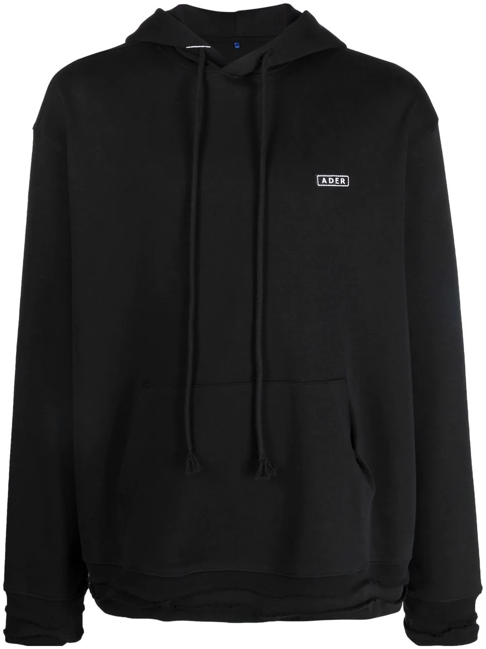 logo-patch drawstring hoodie - 1