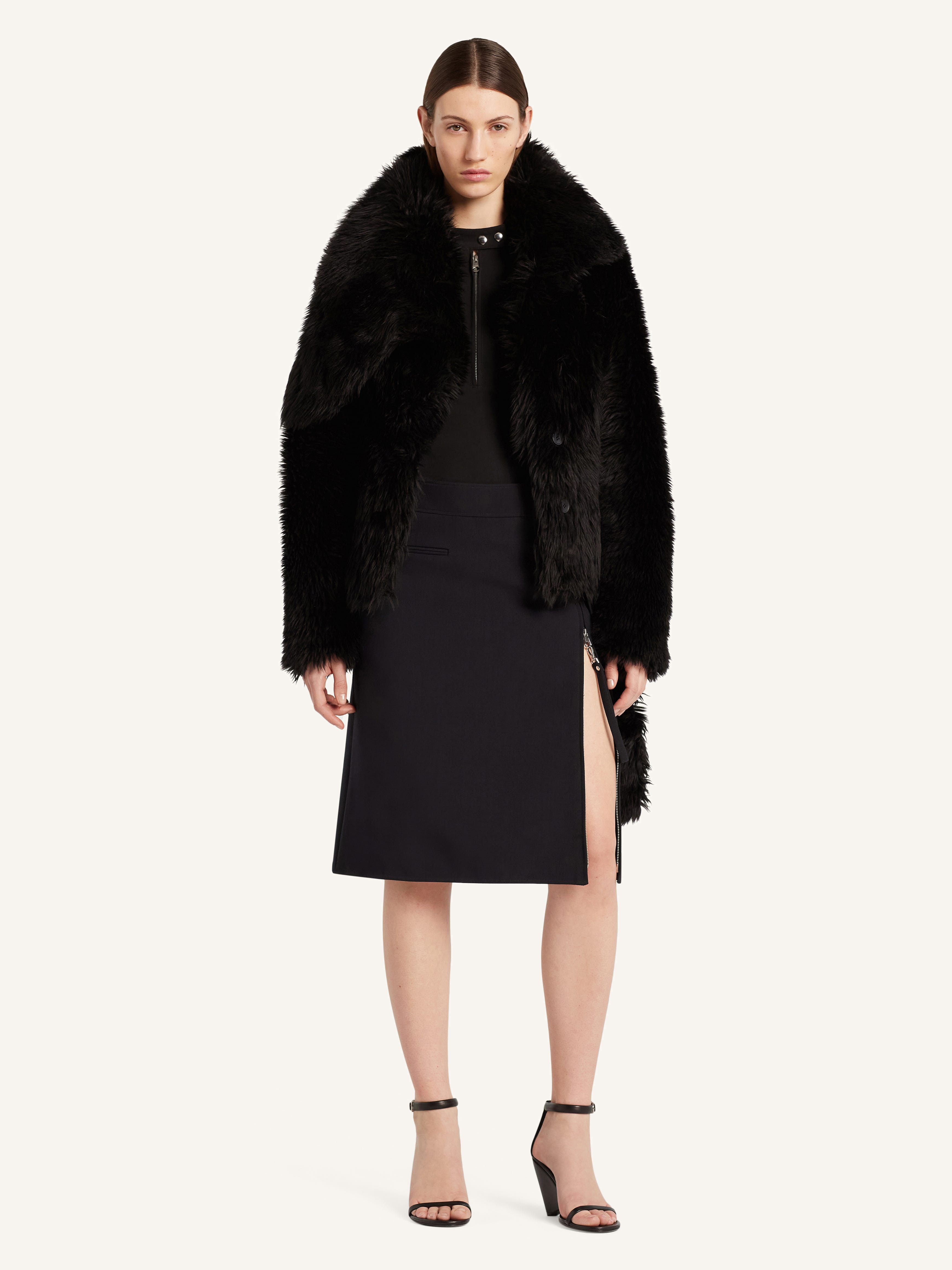 SHEARLING BELTED COAT - 2