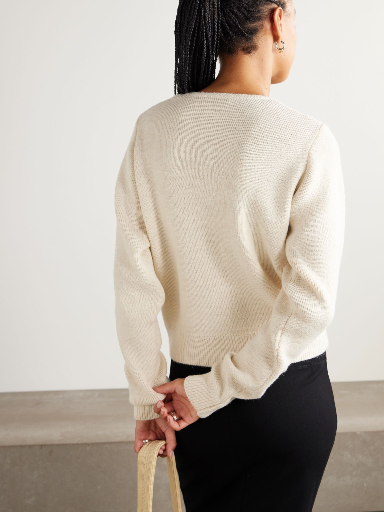 Knitted cardigan Off-white - 3
