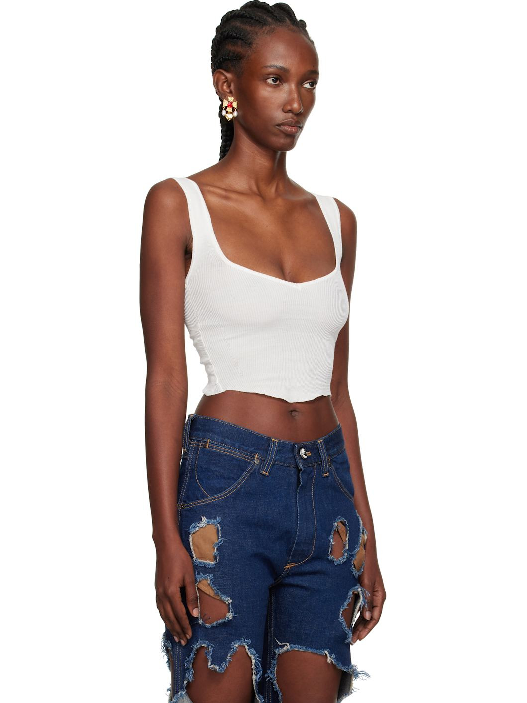 White Sole Bodice Top - 2