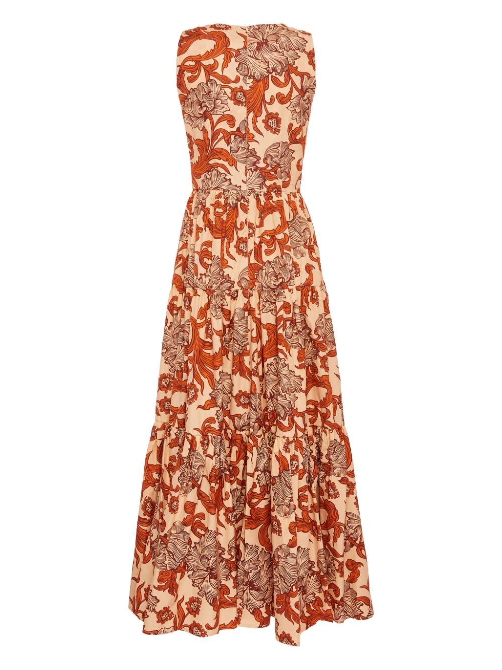 Big botanical-print poplin dress - 5