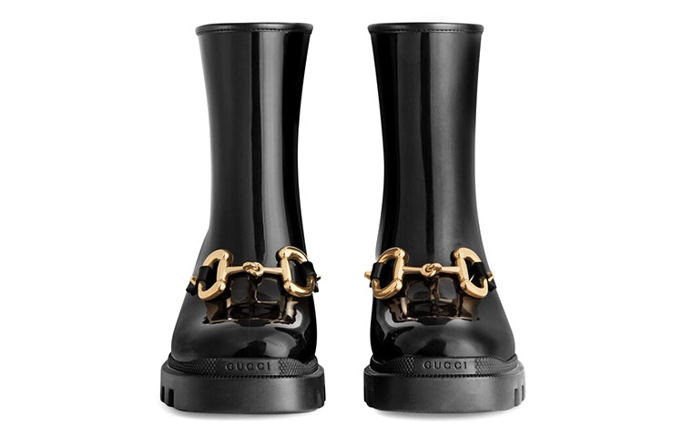 (WMNS) Gucci Horsebit Ankle Boot 'Black' 670407-JCCP0-1000 - 3