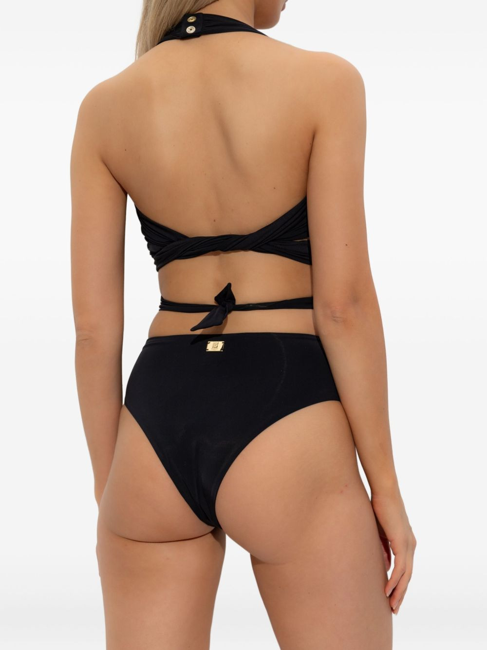 wrap-effect halter bikini - 4