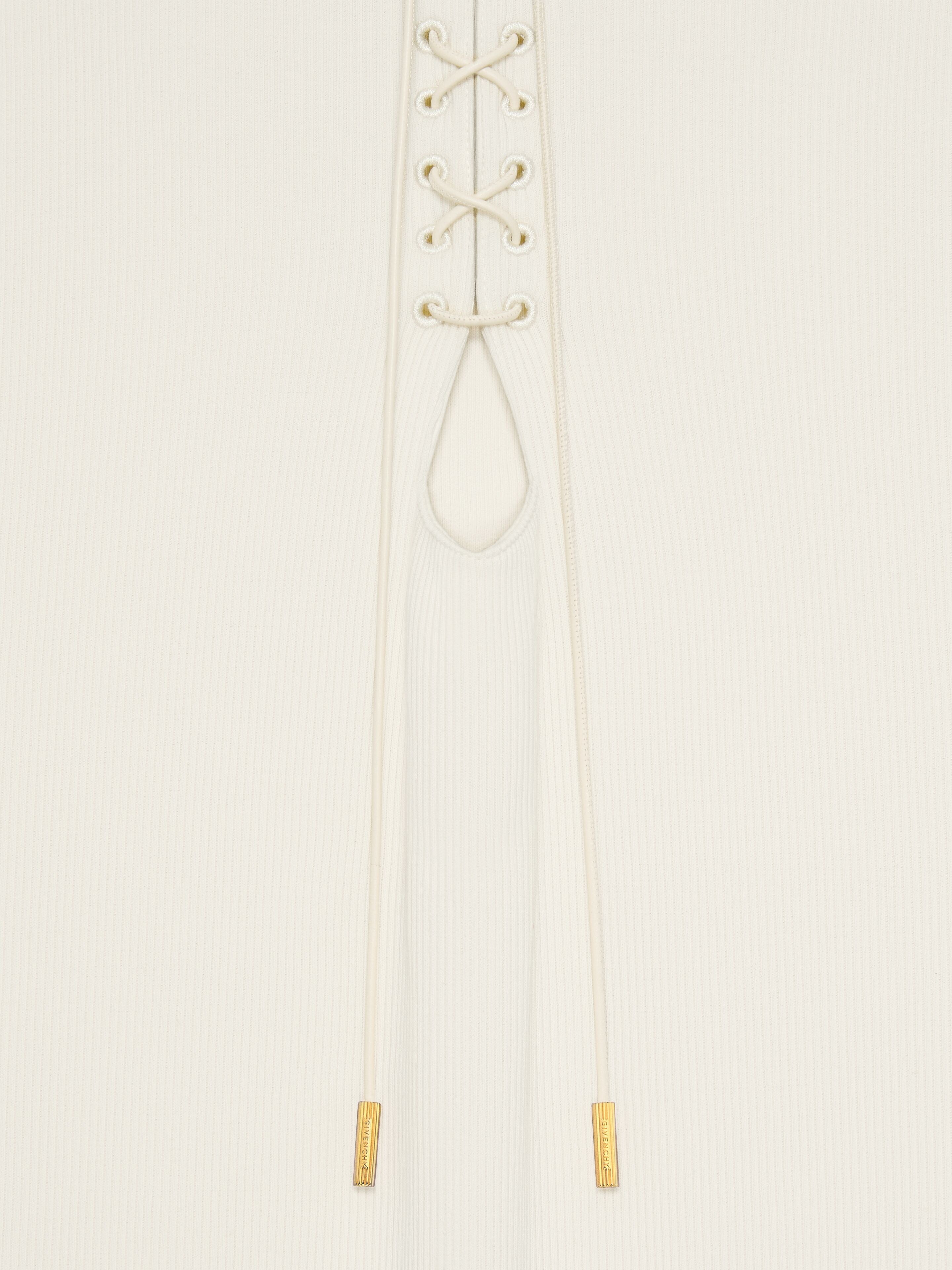 TANK DRESS IN COTTON WITH LACES - 4