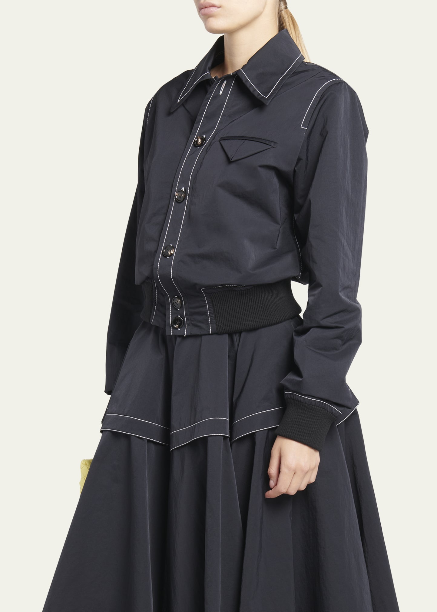 Tech Nylon Bomber Shirt - 4
